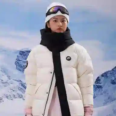 熊猫 户外纯色保暖连帽舒适御寒鹅绒羽绒服 男女同款