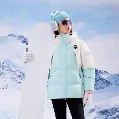 熊猫 暖冬系列-暖噗噗 山系户外连帽百搭蓄热保暖羽绒服 男女同款