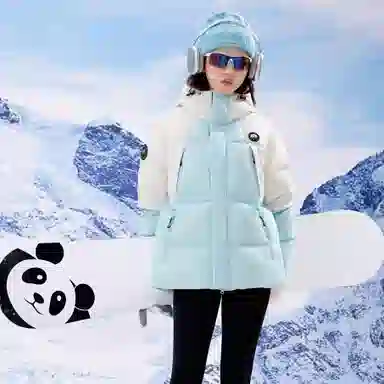 熊猫 暖冬系列-暖噗噗 山系户外连帽百搭蓄热保暖羽绒服 男女同款