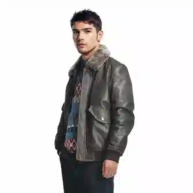 MCS Marlard Vintage Leather Jacket Dark Coffee