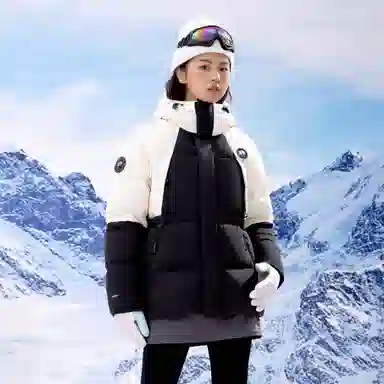 熊猫 暖冬系列-暖噗噗 山系户外连帽百搭蓄热保暖羽绒服 男女同款