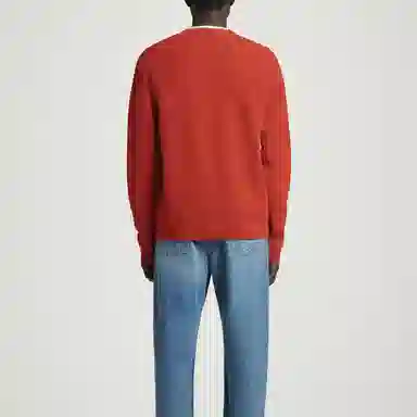 COS Crew Neck Knit Sweater Crimson