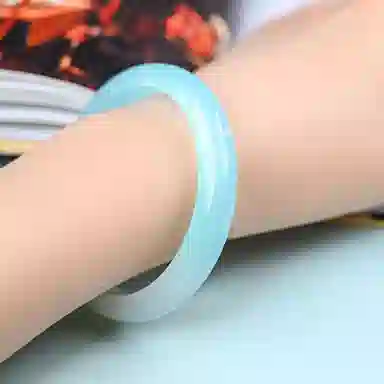 素于 新中式复古国风温润晴蓝典雅好运连连诸事顺遂简约高端通勤时尚百搭古香古色#幸运搭配旗袍气质 玛瑙 手镯 女款