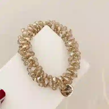 简应舒 水晶发圈头绳扎头发舒适 树脂 发饰 女款