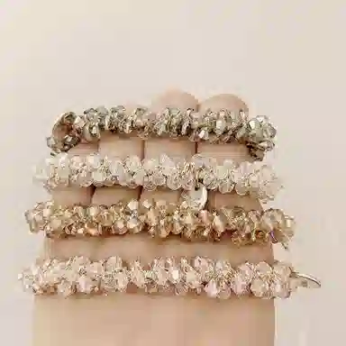 简应舒 水晶发圈头绳扎头发舒适 树脂 发饰 女款