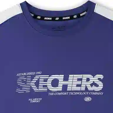 Skechers Crew Neck Knit Tee Purple