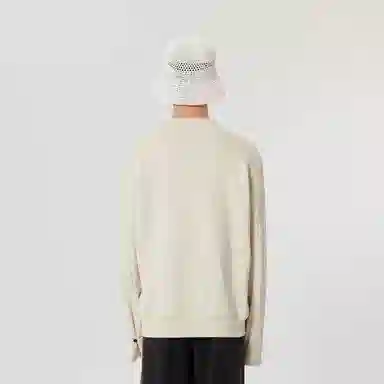 速写 线条刺绣短款圆领卫衣 男女同款