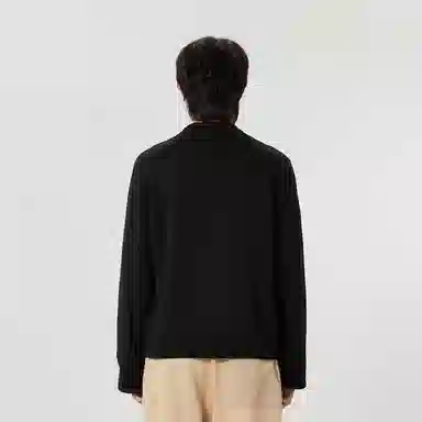 速写 线条刺绣短款圆领卫衣 男女同款