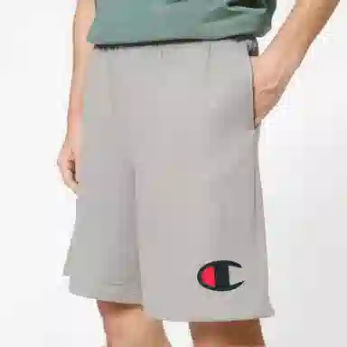 Champion Logo Print Shorts Light Grey