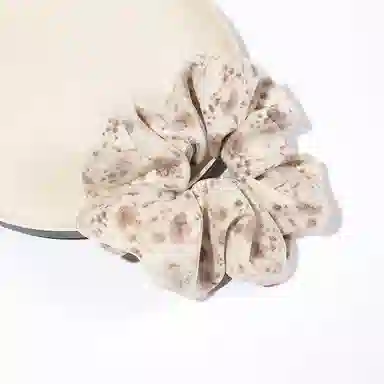 简应舒 法式碎花大肠扎头发丸子头发绳百搭 布艺 发圈 女款