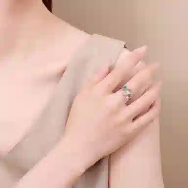 金戟 福禄双全国潮天然玉葫芦 优雅复古百搭简约好运 玉髓 戒指 女款