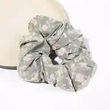 简应舒 法式碎花大肠扎头发丸子头发绳百搭 布艺 发圈 女款