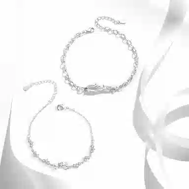 牧言 荆棘蝴蝶结缘 森系气质简约小众设计高级感 光面立体交织藤蔓在逃公主日常百搭 合金 手链 男女同款情侣款