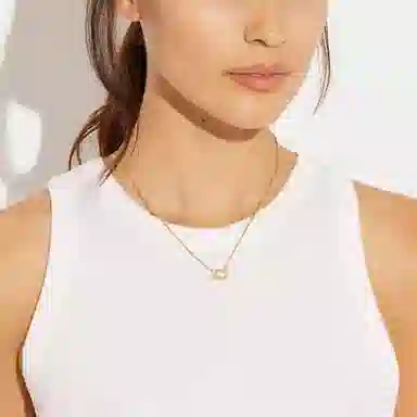 COACH Pave Signature Necklace