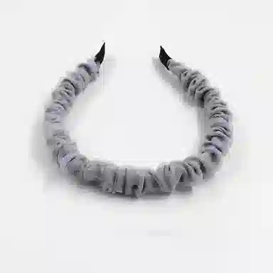 简应舒 甜美褶皱复古纯色洗脸百搭 网纱 发箍 女款