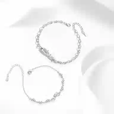 牧言 荆棘蝴蝶结缘 森系气质简约小众设计高级感 光面立体交织藤蔓在逃公主日常百搭 合金 手链 男女同款情侣款