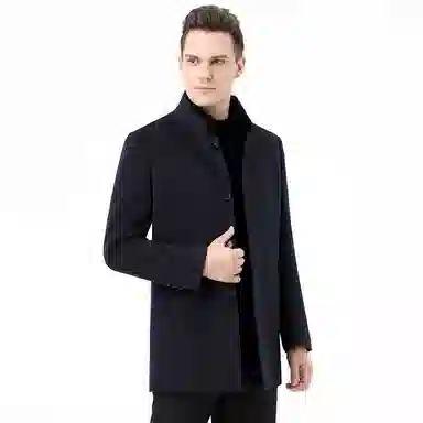 Devanro Wool Coat Blue
