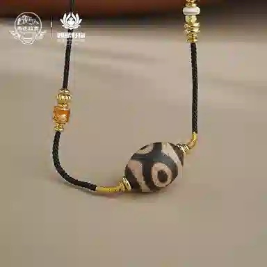 布达拉宫 三眼天珠吊坠 藏式复古民族风小众高级感 玛瑙 项链 男女同款情侣款