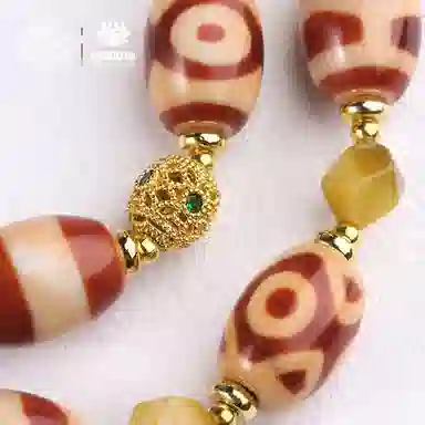 布达拉宫 红肉天珠铜配件 多功能链 玛瑙 项链 男女同款情侣款