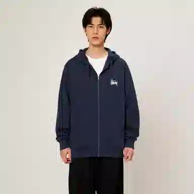 Stussy SS22 Basic Stussy Zip Hood Logo