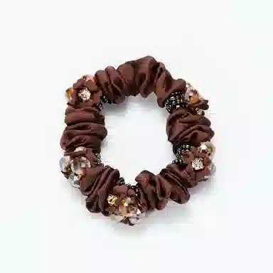 简应舒 发绳扎马尾简约头花串珠款绑头发皮筋 奥地利水晶 发圈 女款