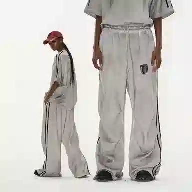 BLINDNOPLAN BY EXITMODE Vintage Wash Badge Casual Pants