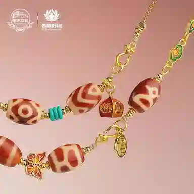 布达拉宫 红肉天珠铜配件原创设计 可拆分多功能链 玛瑙 项链 男女同款情侣款