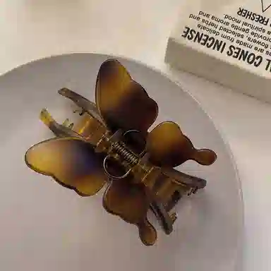 如花梦 简约蝴蝶 高级感气质鲨鱼夹 亚克力 发夹 女款