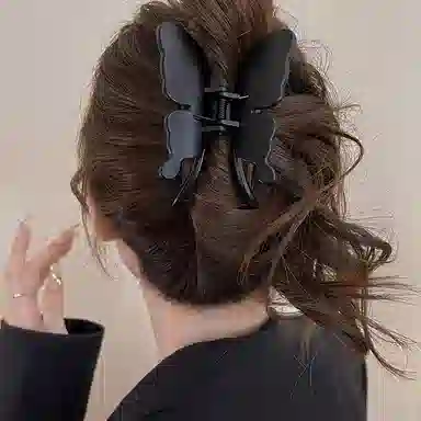 如花梦 简约蝴蝶 高级感气质鲨鱼夹 亚克力 发夹 女款