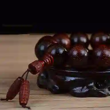 鶄鲤 新中式佛珠 红花梨 手串 男女同款情侣款