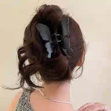 如花梦 简约蝴蝶 高级感气质鲨鱼夹 亚克力 发夹 女款