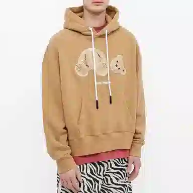 Palm Angels Bear Hoodie Khaki