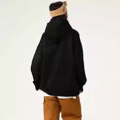 大卫贝肯 美式复古搞怪倒霉熊字母印花休闲百搭落肩套头长袖连帽卫衣 男女同款