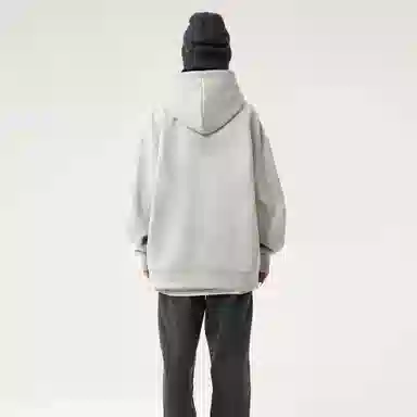 大卫贝肯 美式复古搞怪倒霉熊字母印花休闲百搭落肩套头长袖连帽卫衣 男女同款