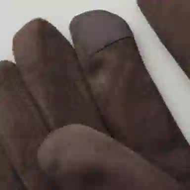 优幽兰 韩版高级感加绒加厚五指分指可触屏时尚潮流拼色休闲简约冬天骑车电动车保暖防寒防风 涤纶 绒线手套 女款