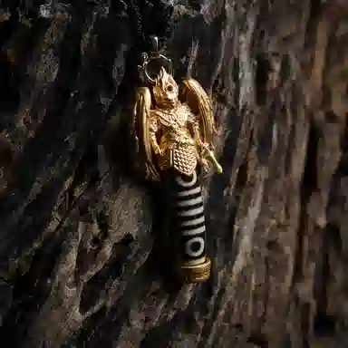 天台山 圣品天珠古法民族风转运好运 玛瑙 玉石吊坠 男女同款情侣款