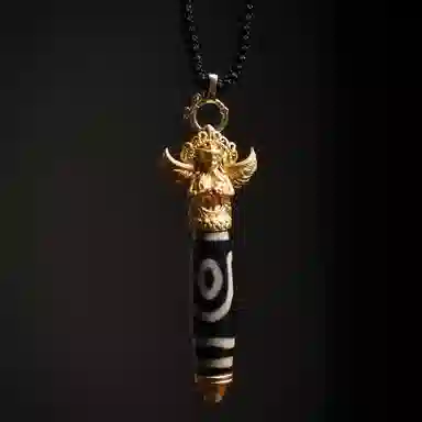 天台山 圣品天珠古法民族风转运好运 玛瑙 玉石吊坠 男女同款情侣款