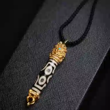 天台山 圣品天珠古法民族风转运好运 玛瑙 玉石吊坠 男女同款情侣款