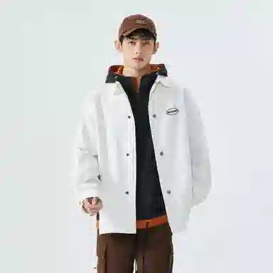 大卫贝肯 美式宽松休闲潮流单排扣翻领夹克外套 男女同款