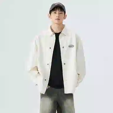 大卫贝肯 美式宽松休闲潮流单排扣翻领夹克外套 男女同款