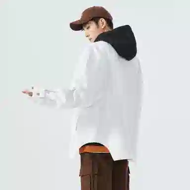 大卫贝肯 美式宽松休闲潮流单排扣翻领夹克外套 男女同款