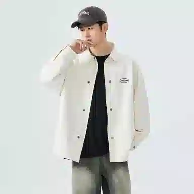 大卫贝肯 美式宽松休闲潮流单排扣翻领夹克外套 男女同款
