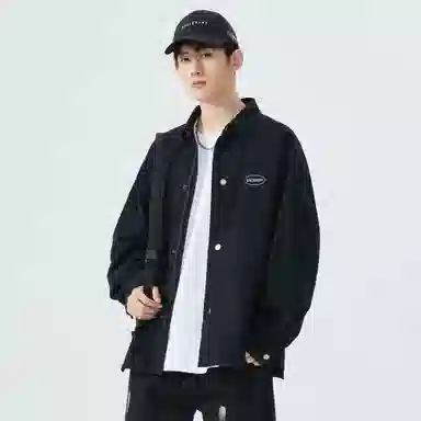 大卫贝肯 美式宽松休闲潮流单排扣翻领夹克外套 男女同款