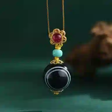 布达拉宫 缠丝藏式民族风天珠颈链锁骨链 玛瑙 项链 男女同款情侣款