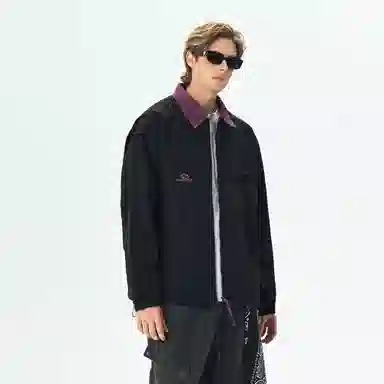 s.k. manor hill Letter Logo Bomber Jacket Purple