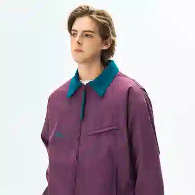 s.k. manor hill Letter Logo Bomber Jacket Purple