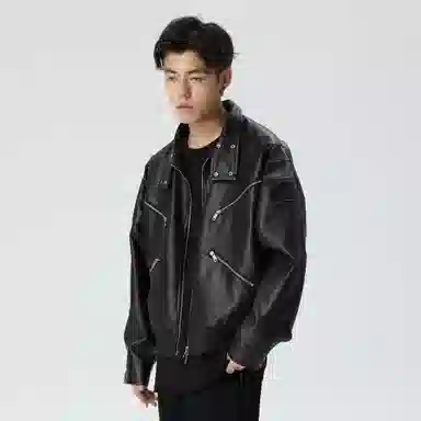 PILOTDRAGON Clean Fit Biker Jacket Black