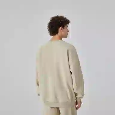 大卫贝肯 美式复古简约宽松休闲圆领长袖卫衣 男女同款 西瓜粉