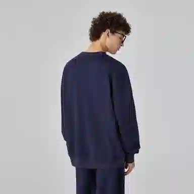 大卫贝肯 美式复古简约宽松休闲圆领长袖卫衣 男女同款 西瓜粉