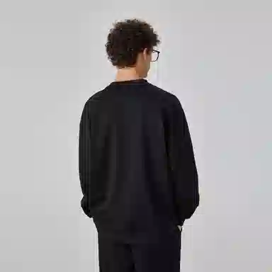 大卫贝肯 美式复古简约宽松休闲圆领长袖卫衣 男女同款 西瓜粉